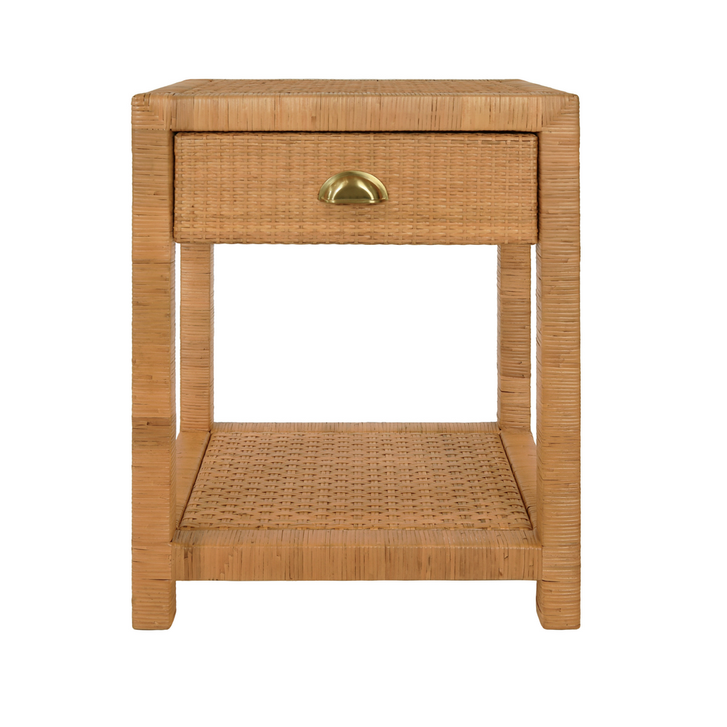 Allison One Drawer Rattan Side Table - The Well Appointed House