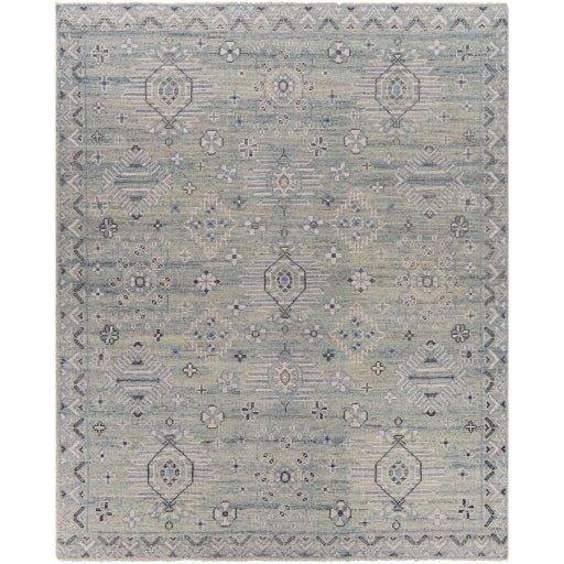 Almeria Hand Knotted Denim, Black & Cream Area Rug - Available in a Variety of Sizes - Rugs - The Well Appointed House