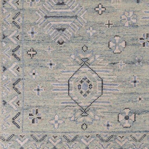 Almeria Hand Knotted Denim, Black & Cream Area Rug - Available in a Variety of Sizes - Rugs - The Well Appointed House