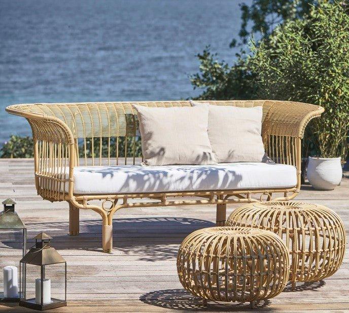 AluRattan™ Sculptural Outdoor Lounge Sofa- Available in Four Colors - Outdoor Chairs & Chaises - The Well Appointed House