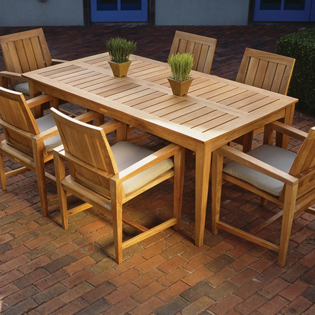 Amalfi Outdoor Rectangular Teak Dining Table - Outdoor Dining Tables & Chairs - The Well Appointed House