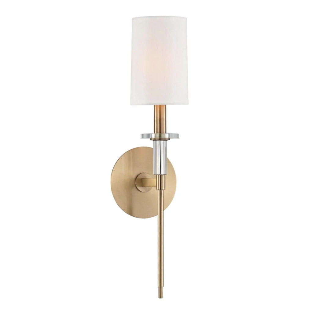 Amherst Wall Sconce in Aged Brass - Sconces - The Well Appointed House
