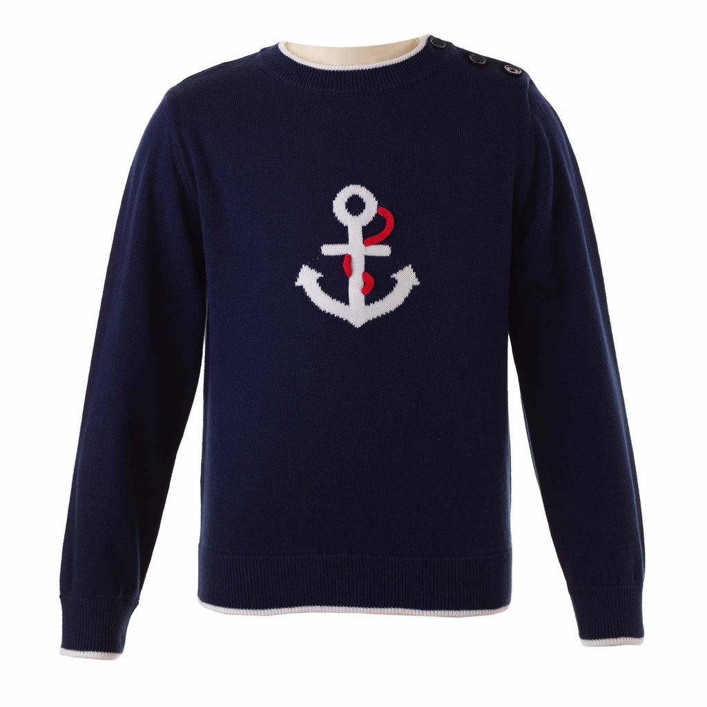 Anchor Sweater - Little Loves Boy Clothing - The Well Appointed House