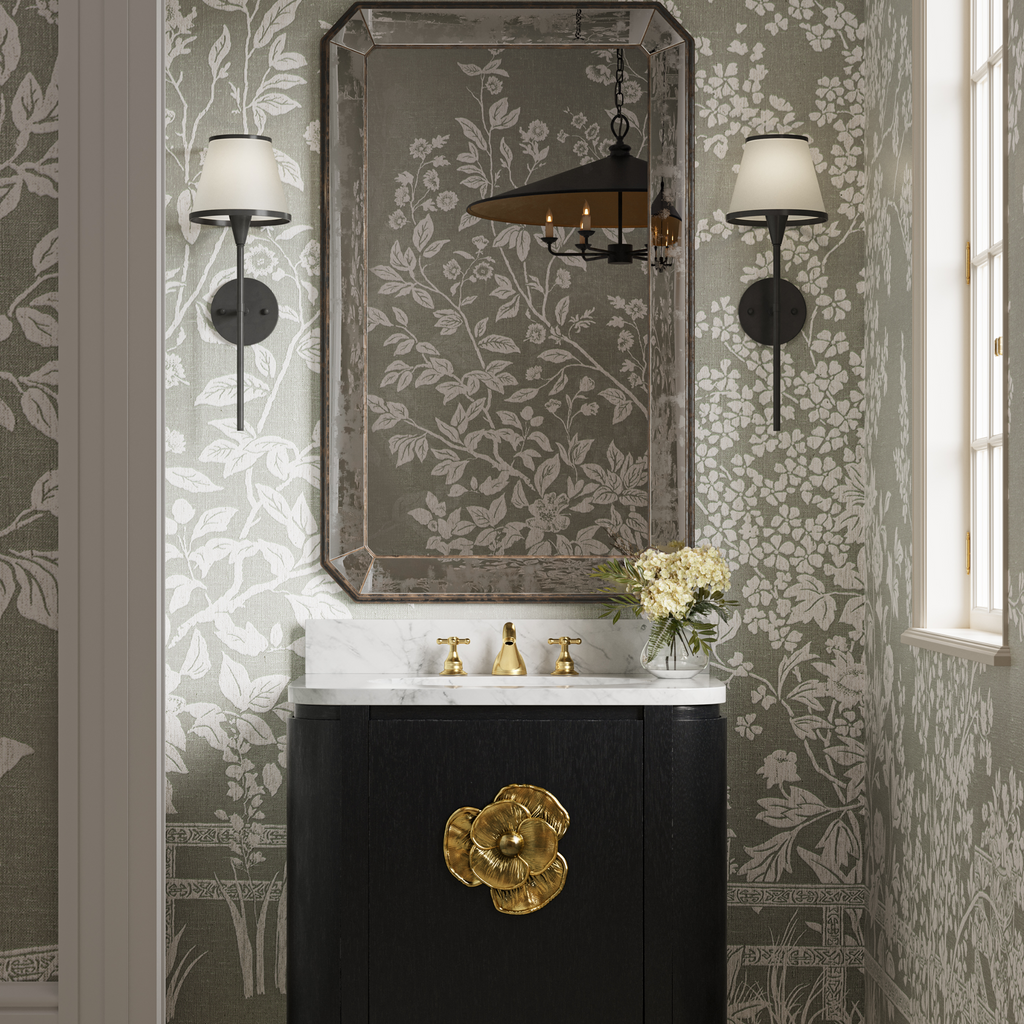 Antiqued Mottled Glass Wall Mirror - The Well Appointed House 