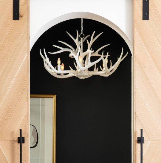 Antler Chandelier (White) - Chandeliers & Pendants - The Well Appointed House