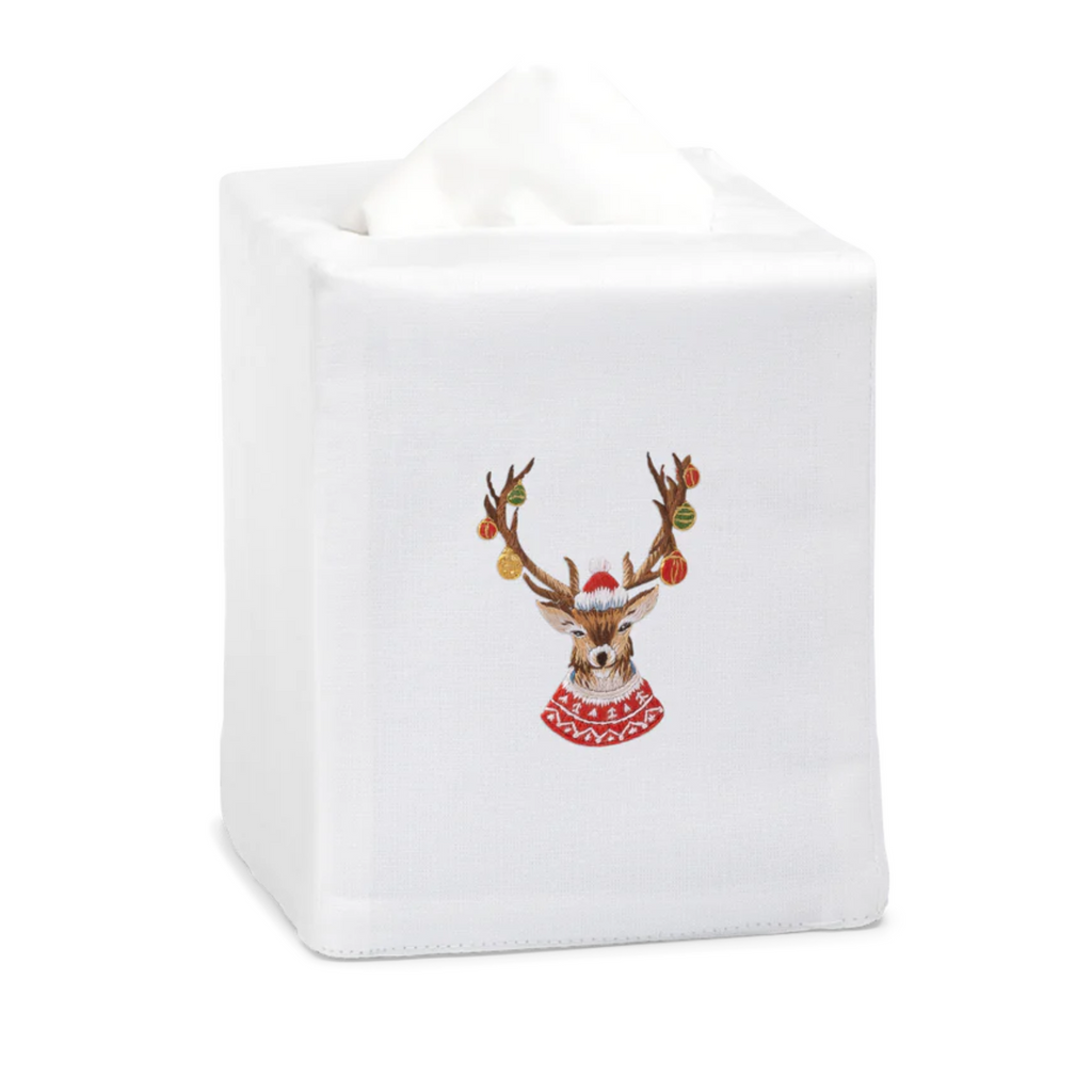 Set of Two Ornament Antlers Christmas Tissue Box Covers - The Well Appointed House