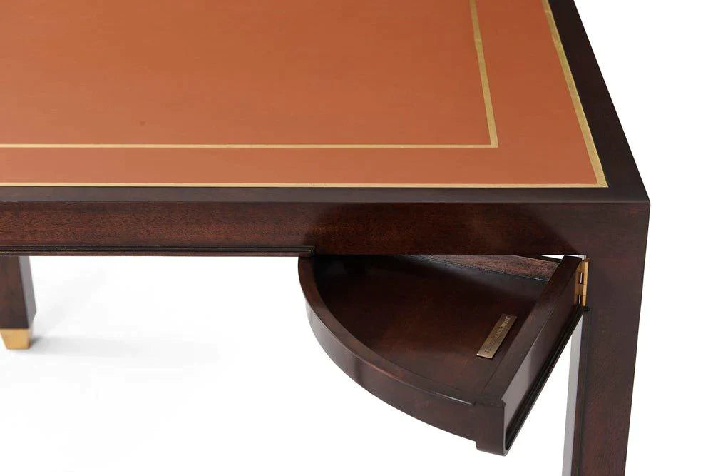 Antonio Leather Top Game Table - Game Tables - The Well Appointed House