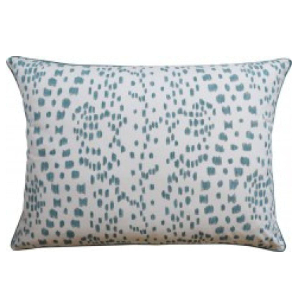 Aqua Speckled Rectangular Decorative Feather Down Pillow - Pillows - The Well Appointed House