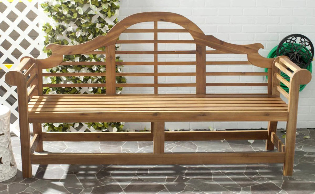 Arched Bench in Natural Finish - Garden Stools & Benches - The Well Appointed House