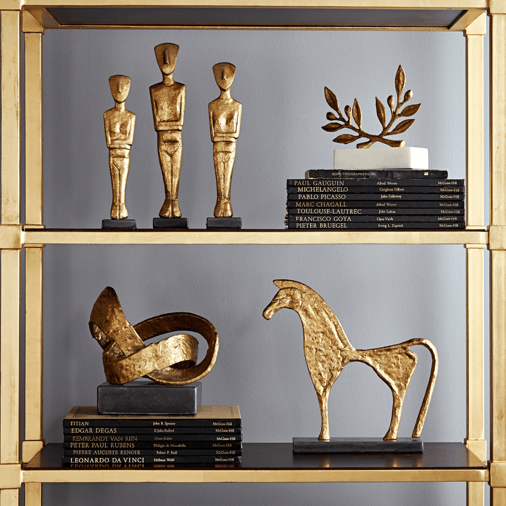 Art Decor Olive Branch Statue in Gold Leaf - Decorative Objects - The Well Appointed House