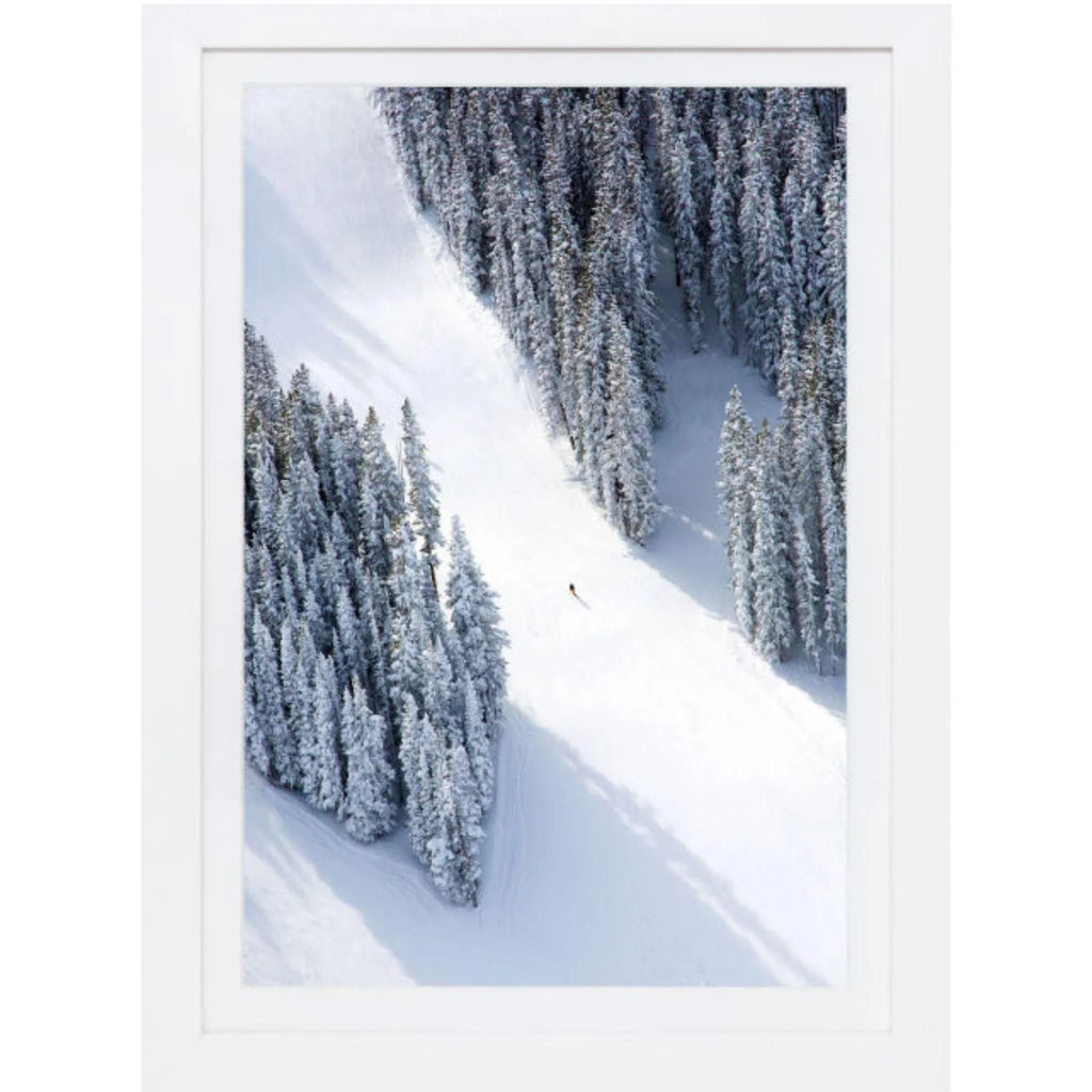 Aspen Lone Skier Mini Framed Print by Gray Malin - Photography - The Well Appointed House