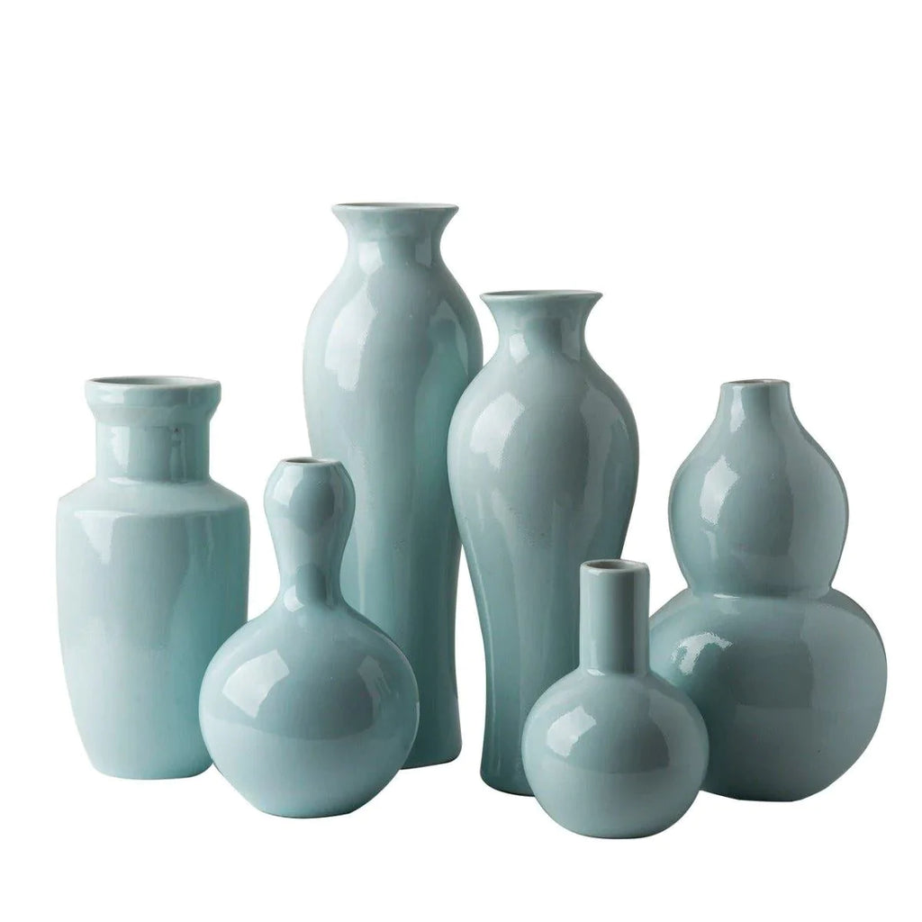 Assorted Porcelain Vases in Icy Blue - Vases & Jars - The Well Appointed House