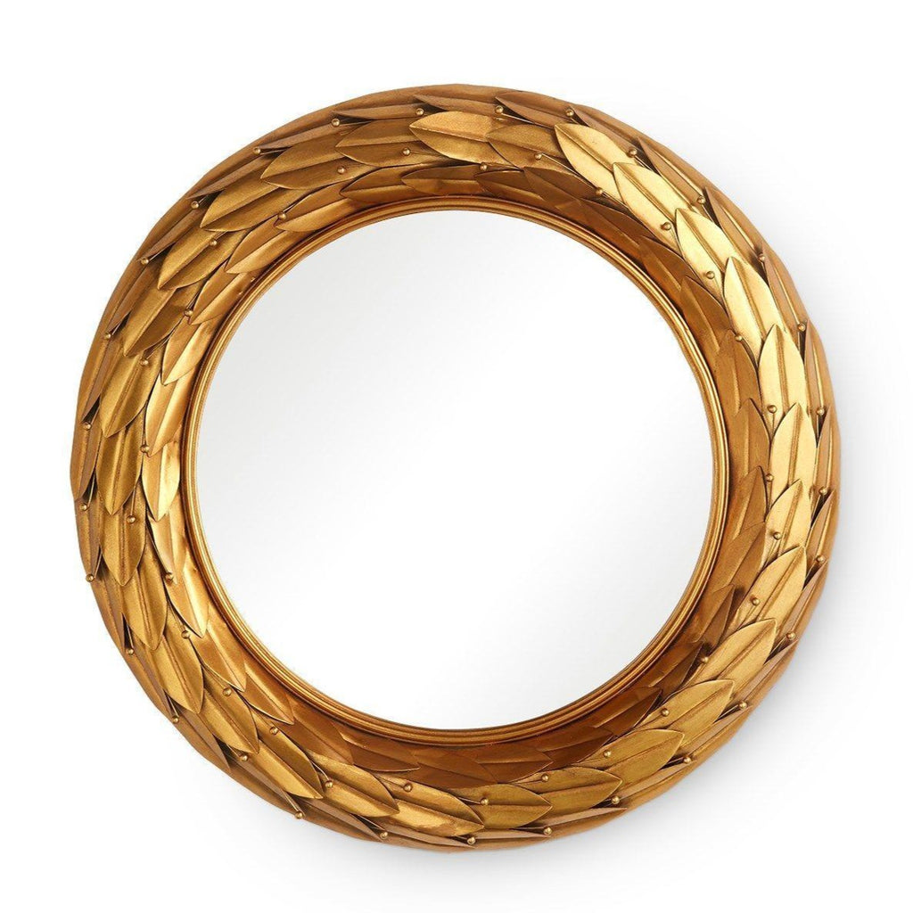 Athena Laurel Wreath Mirror in Gold Leaf - Wall Mirrors - The Well Appointed House