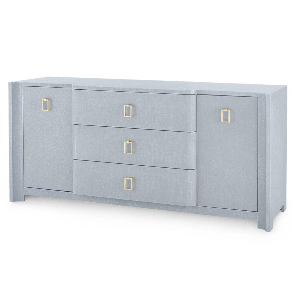 Audrey Media Cabinet in Washed Winter Gray with Custom Pull Option - Dressers & Armoires - The Well Appointed House