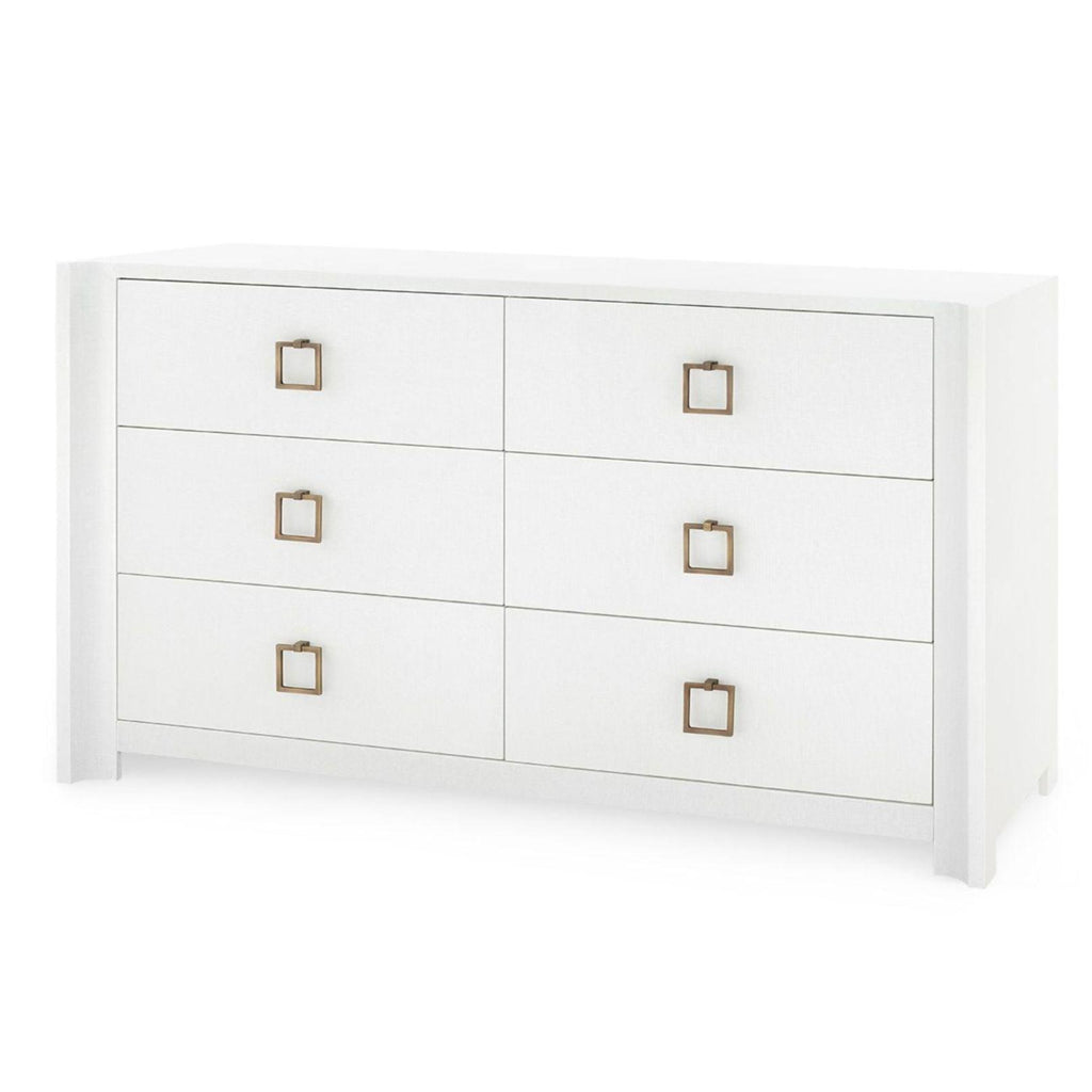 Audrey Six Drawer Chest in Cream with Custom Pull Option - Dressers & Armoires - The Well Appointed House