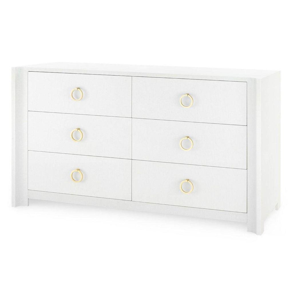 Audrey Six Drawer Chest in Cream with Custom Pull Option - Dressers & Armoires - The Well Appointed House