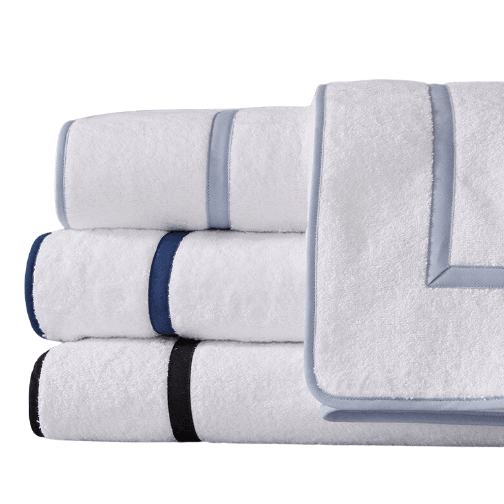 White towels online with grey trim