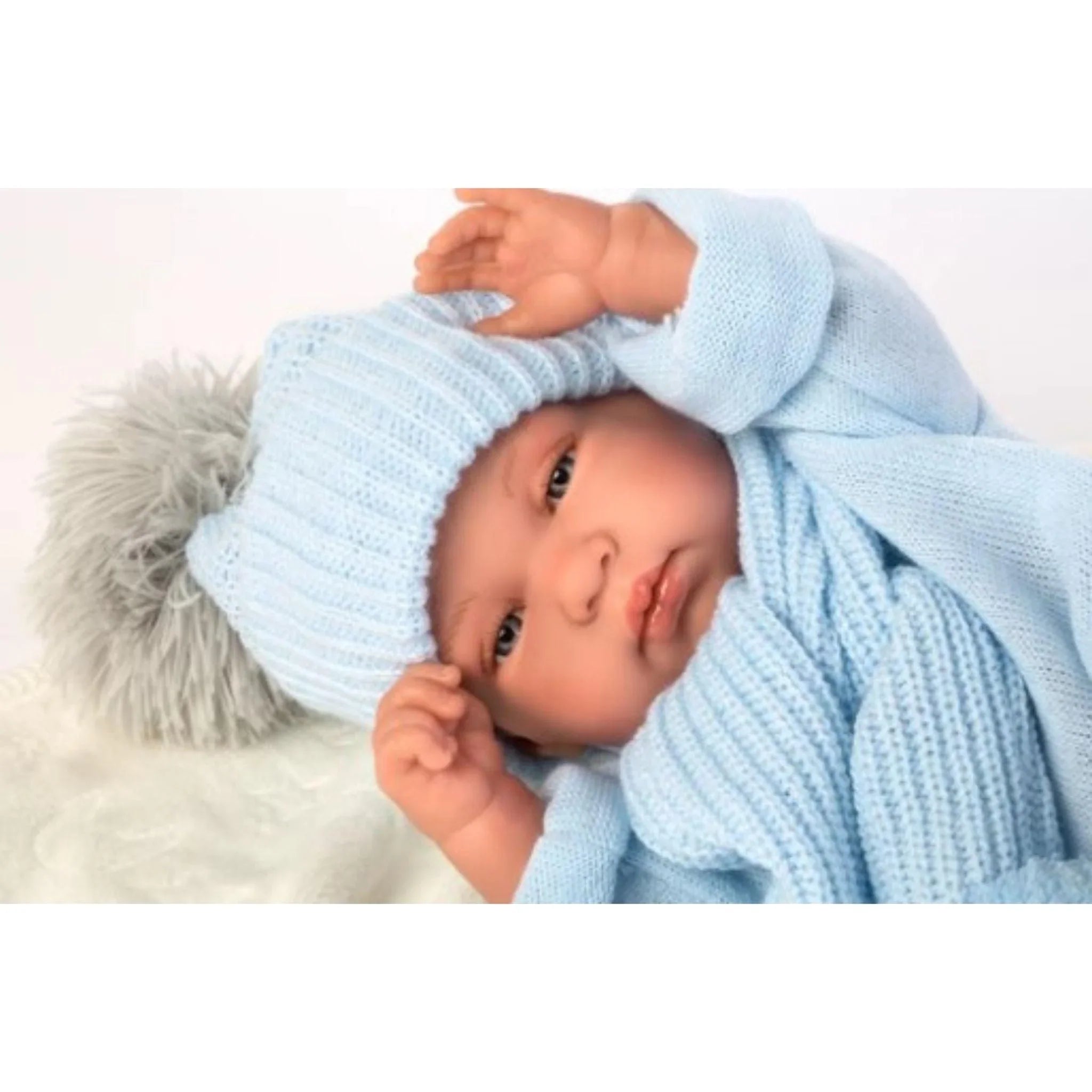 Anatomically Correct Baby Doll Jackson with Reversible Blanket