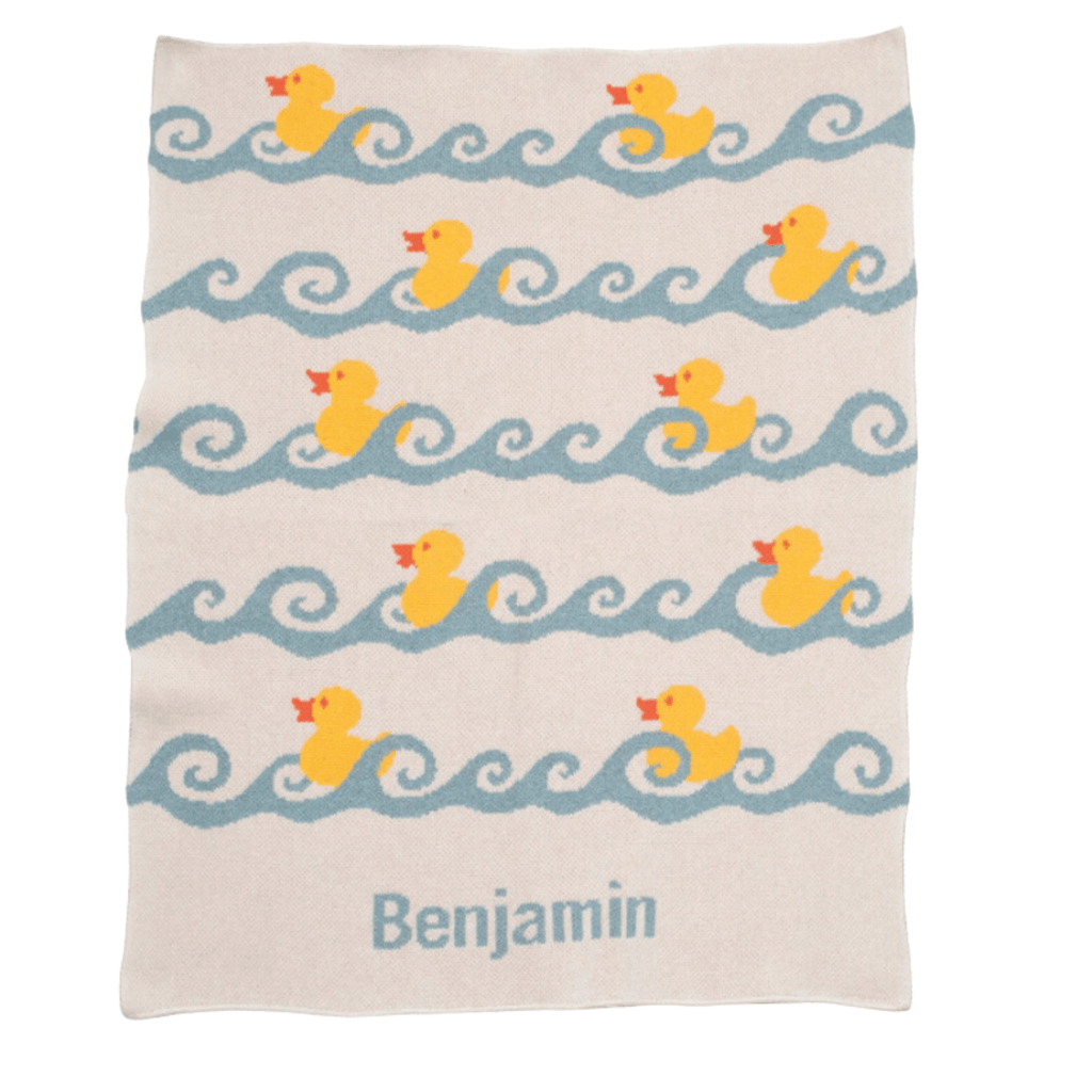 Baby Ducky Blanket - Can Be Personalized - Little Loves Baby Blankets - The Well Appointed House