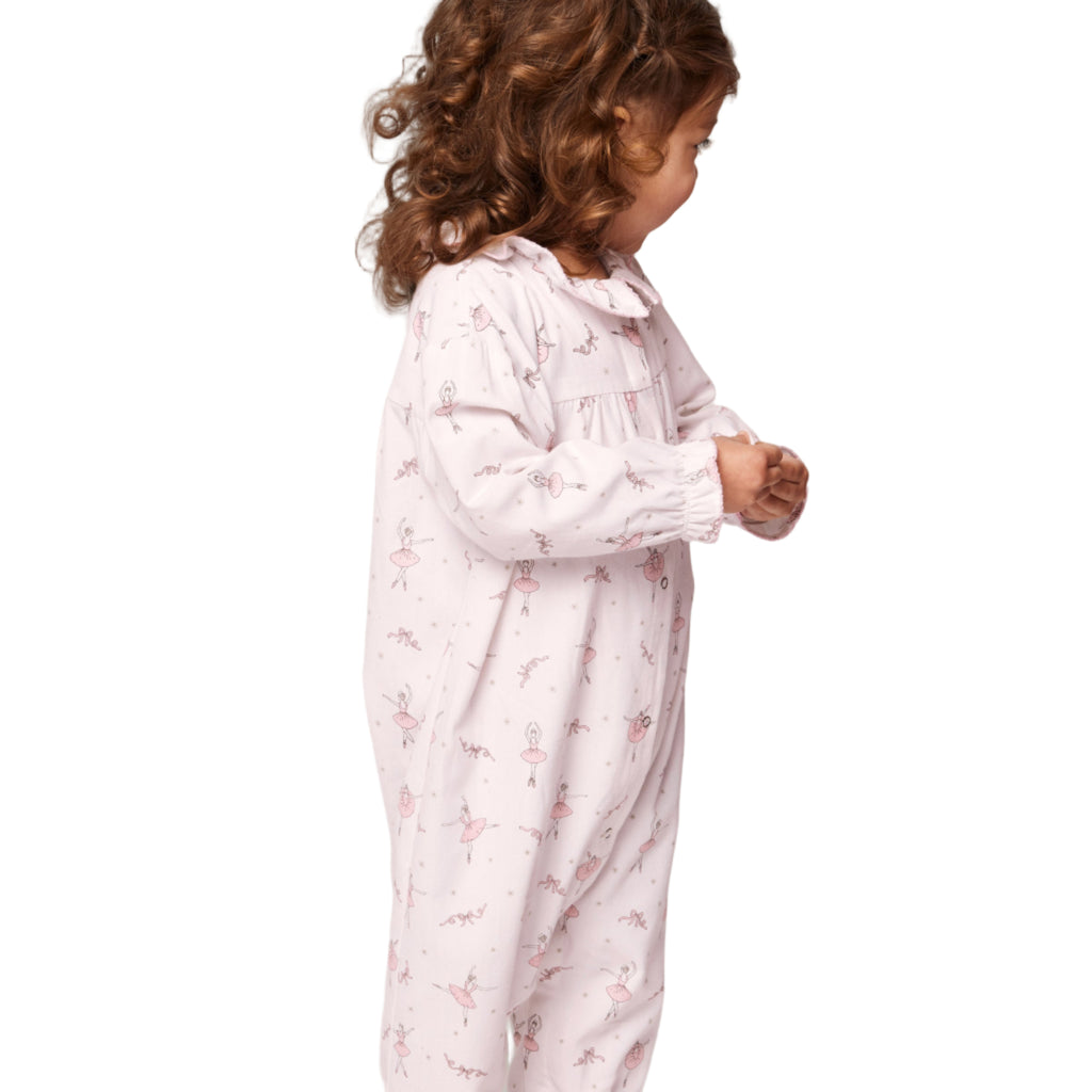 Baby's Flannel Madeline Romper in Sugar Plum Fairy - The Well Appointed House 