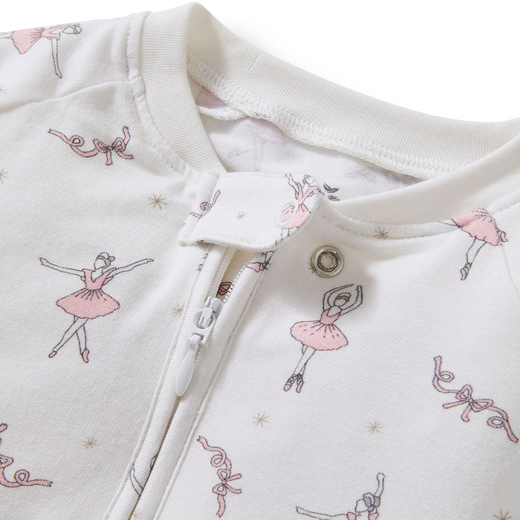 Baby's Pima Peekaboo Romper in Sugar Plum Fairy - The Well Appointed House 