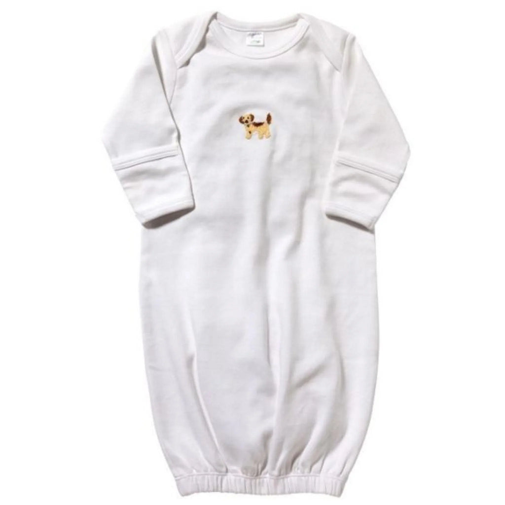 Baby Sleep Sack with Embroidered Beige Puppy - Baby Gifts - The Well Appointed House