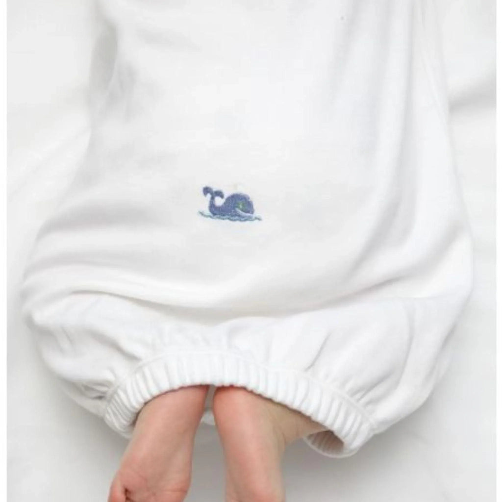 Baby Sleep Sack with Embroidered Blue Whale - Baby Gifts - The Well Appointed House