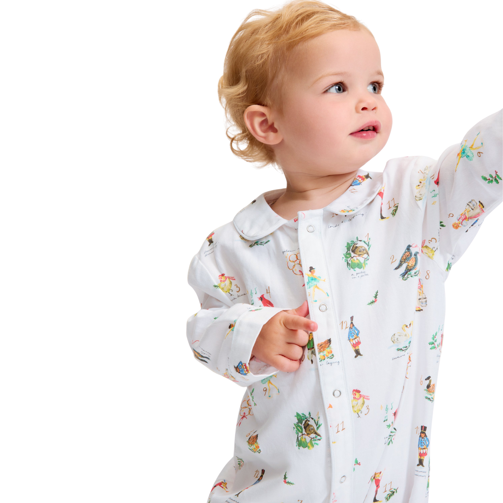 Baby's Twill Cambridge Romper in 12 Days of Christmas - The Well Appointed House 