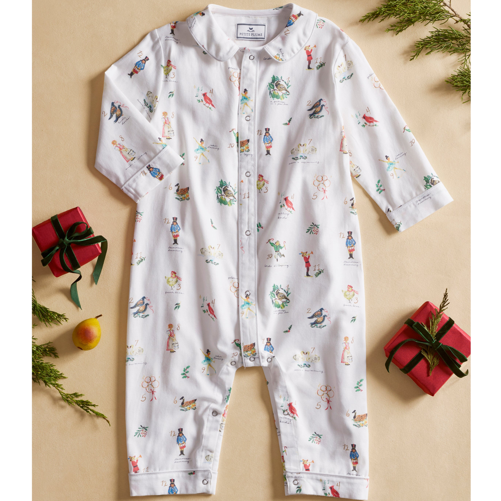 Baby's Twill Cambridge Romper in 12 Days of Christmas - The Well Appointed House 