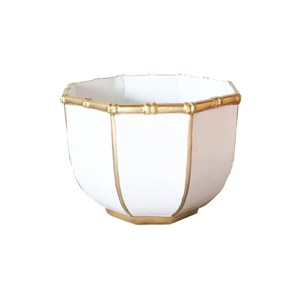 Bamboo Bowl in White - Decorative Bowls - The Well Appointed House