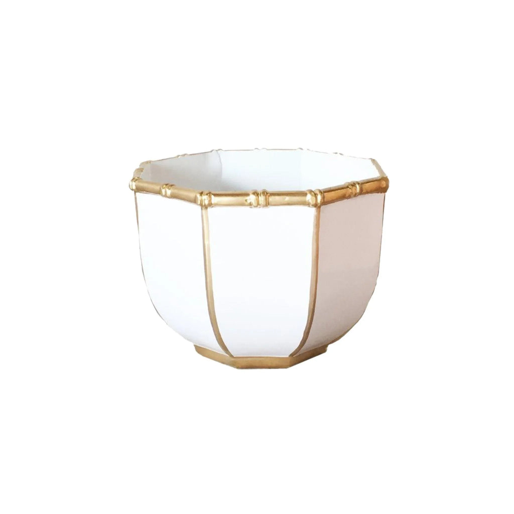 Bamboo Bowl in White - Decorative Bowls - The Well Appointed House