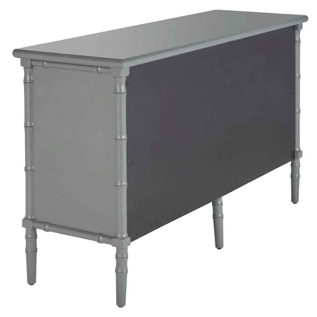 Bamboo Inspired Contemporary Dresser in Grey and Gold - Dressers & Armoires - The Well Appointed House