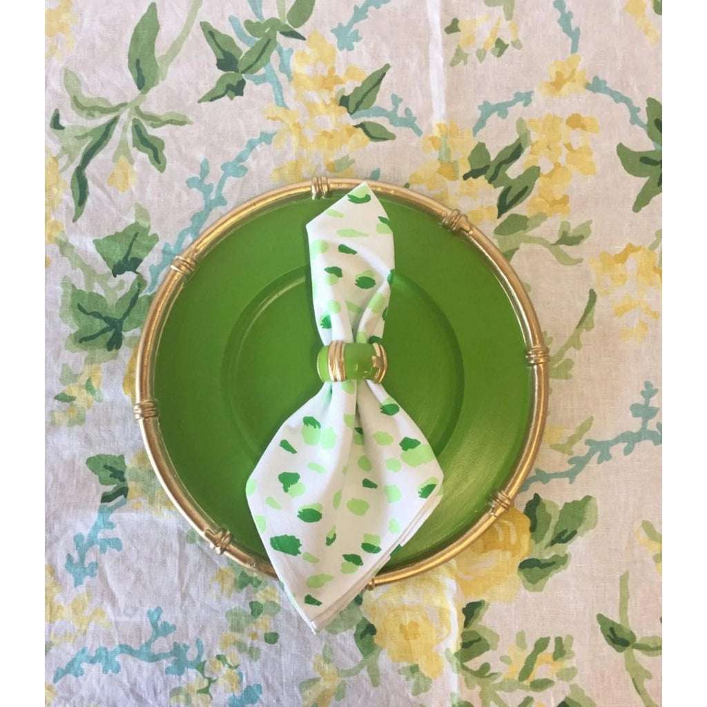 Bamboo Napkin Rings in Green - Placemats & Napkin Rings - The Well Appointed House