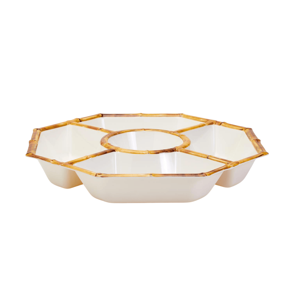 Bamboo Touch Melamine Chip and Dip Bowl - Trays & Serveware - The Well Appointed House