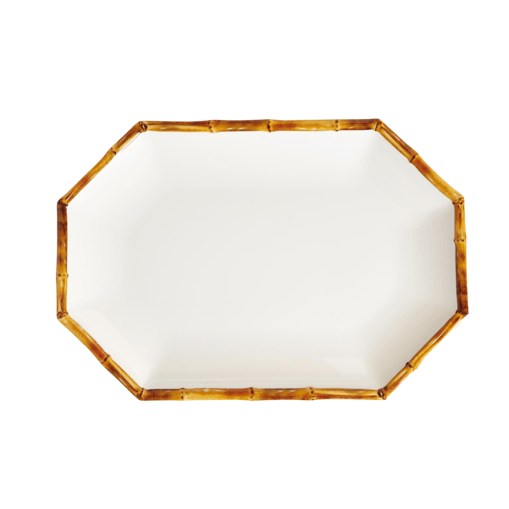Bamboo Touch Melamine Octagonal Serving Platter - Trays & Serveware - The Well Appointed House