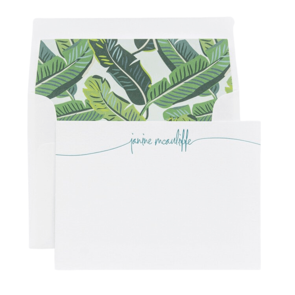 Banana Leaves Personalized Stationery - D37 - Stationery - The Well Appointed House