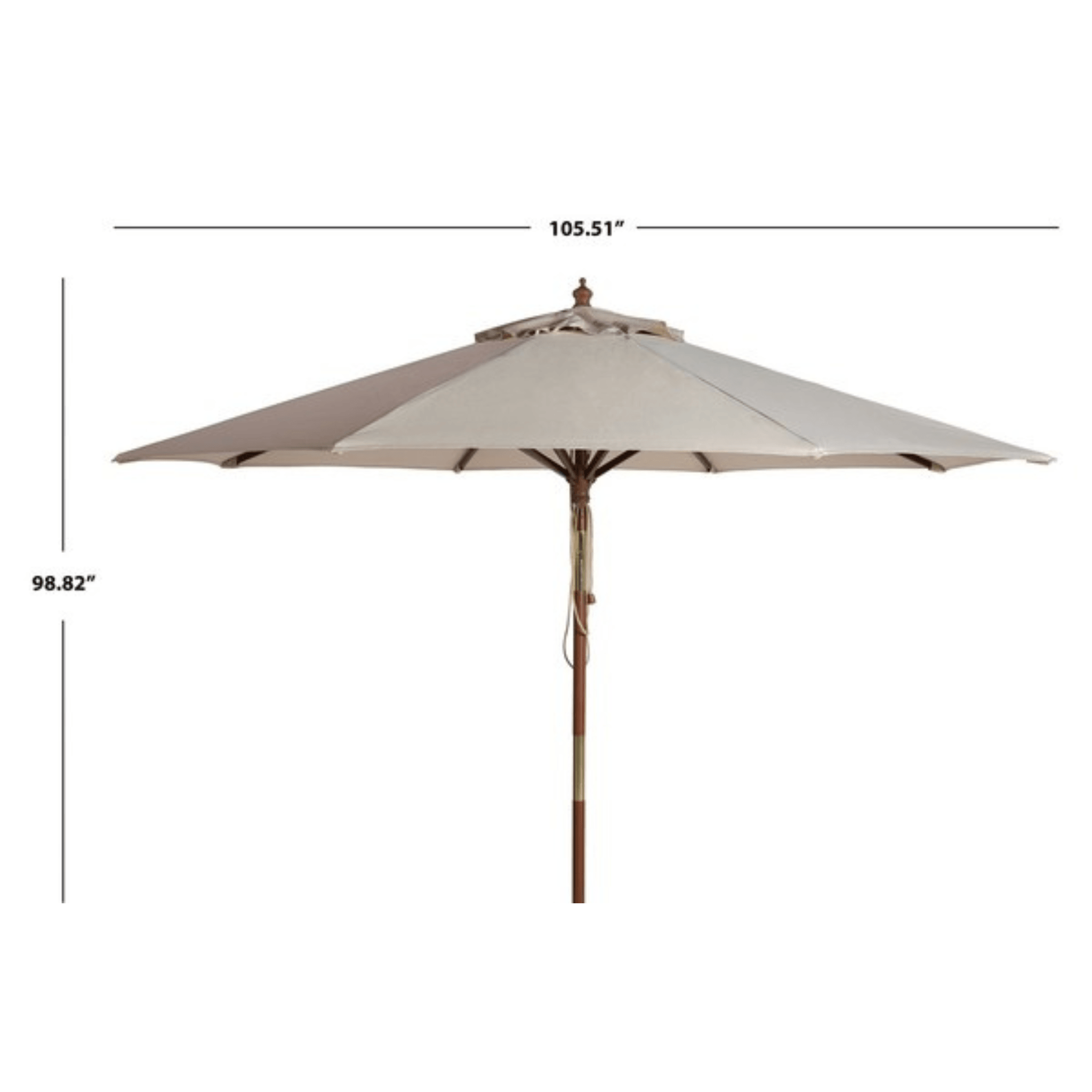 9 ft patio umbrellas on sale Safavieh Bethany 9Ft Wooden Umbrella
