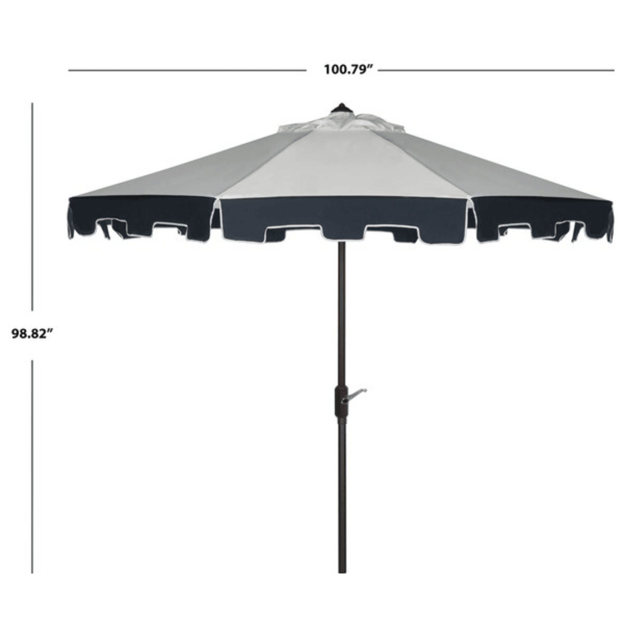 9 patio umbrella with valances Safavieh UV Resistant City Fashion 9Ft Auto Tilt Umbrella