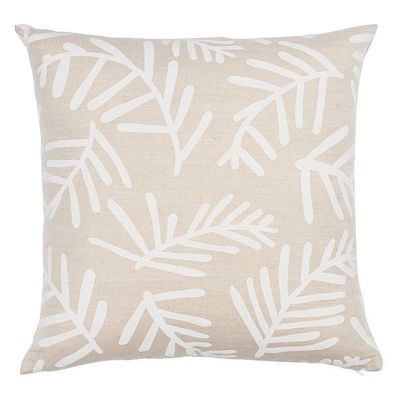 Beige Tiah Cove Abstract Fern 20" Throw Pillow - Pillows - The Well Appointed House