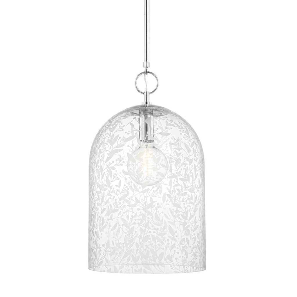 Belleville Polished Nickel & Glass Pendant Light - Available in Two Sizes - Chandeliers & Pendants - The Well Appointed House