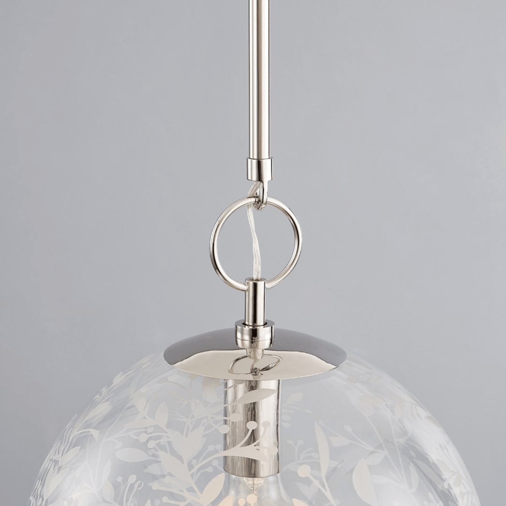 Belleville Polished Nickel & Glass Pendant Light - Available in Two Sizes - Chandeliers & Pendants - The Well Appointed House