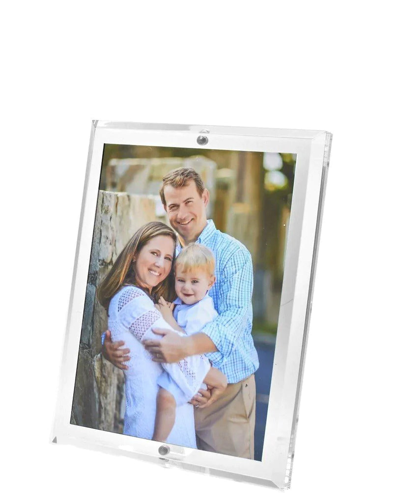 Beveled Clear Acrylic Floater Picture Frame for 5x7 Photo - Picture Frames - The Well Appointed House
