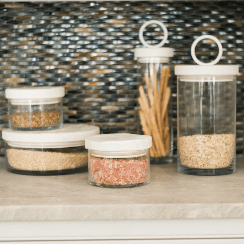 Bianca Wood Top Canister - Kitchen Storage - The Well Appointed House