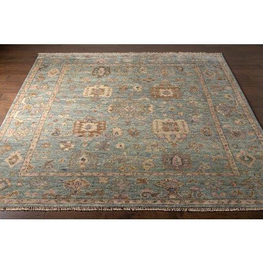Biscayne Hand Knotted Peach, Sage & Rose Wool Area Rug - Available in a Variety of Sizes - Rugs - The Well Appointed House