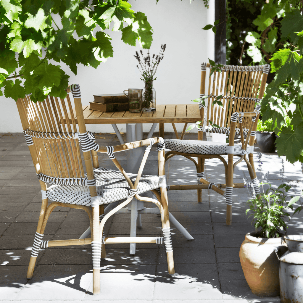 Bistro Style Rattan Arm Chair - Dining Chairs - The Well Appointed House