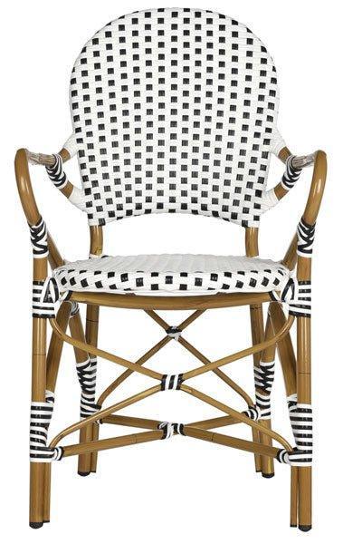 Black and White Stacking Bistro Armchair - Dining Chairs - The Well Appointed House