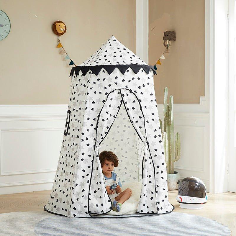 Black and White Star Pop Up Playhouse Toy for Kids - Little Loves Playhouses Tents & Treehouses - The Well Appointed House