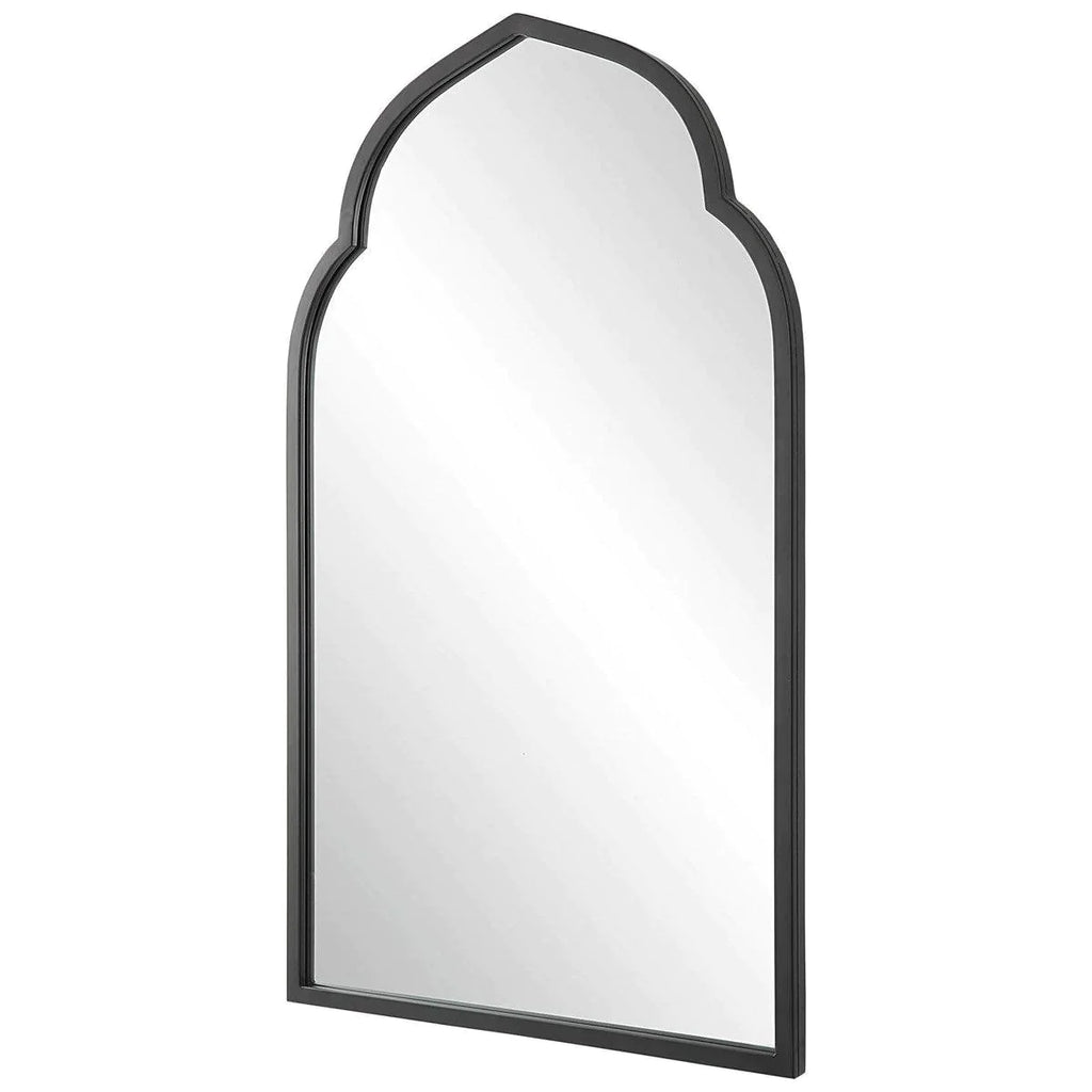 Black Moroccan Inspired Arch Framed Wall Mirror - Wall Mirrors - The Well Appointed House