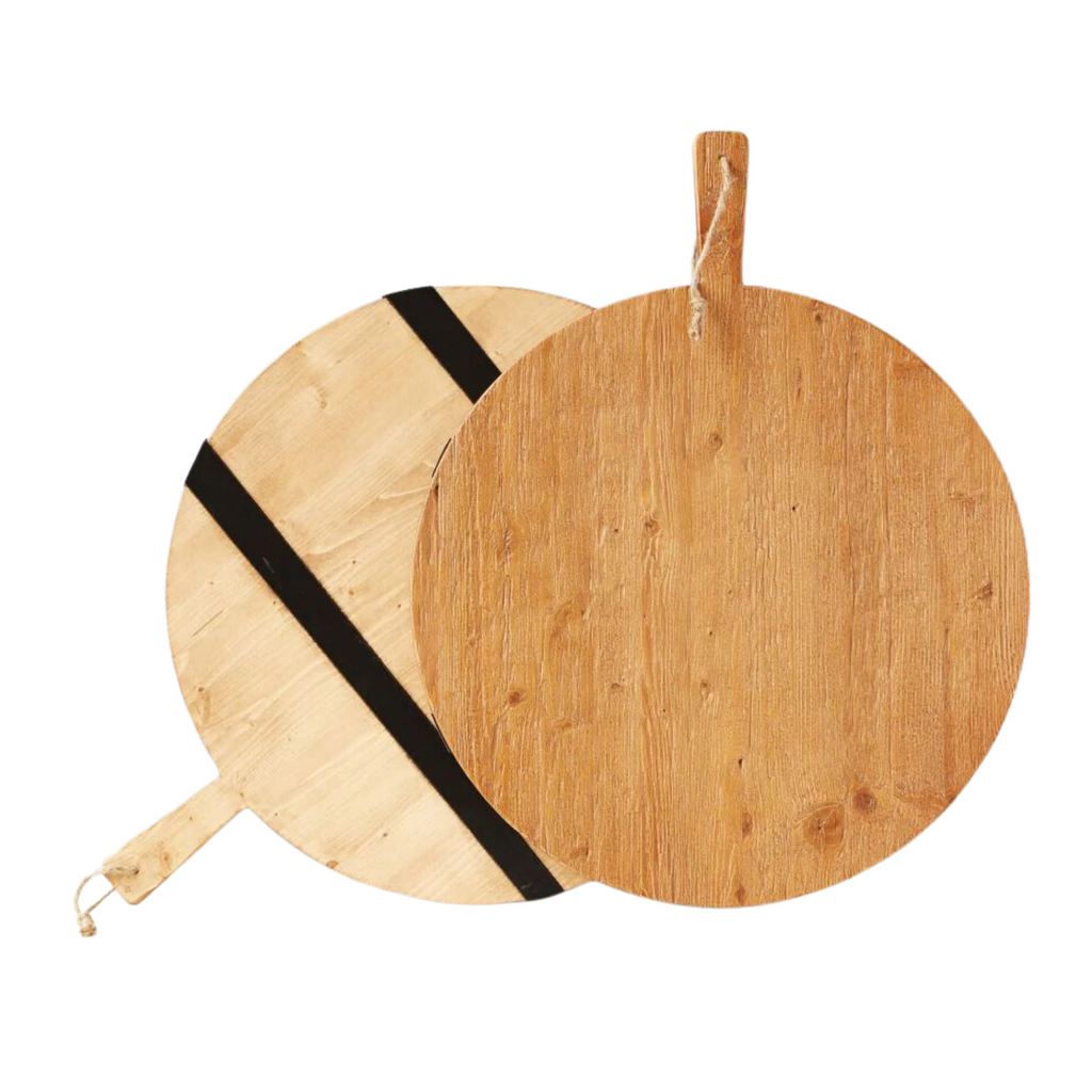 Large Round Natural & Black Mod Charcuterie Board - The Well Appointed House