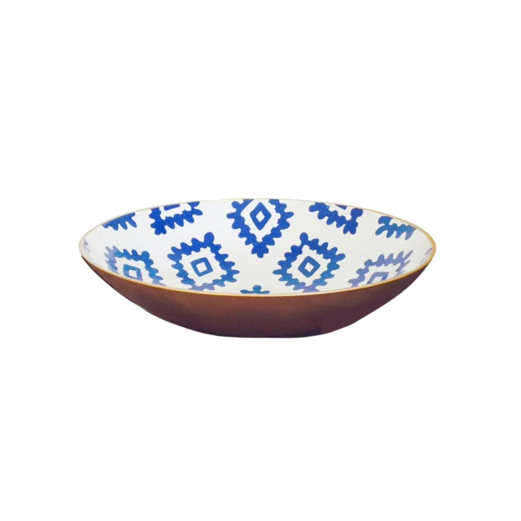 Block Print Decorative Bowl in Navy - Decorative Bowls - The Well Appointed House